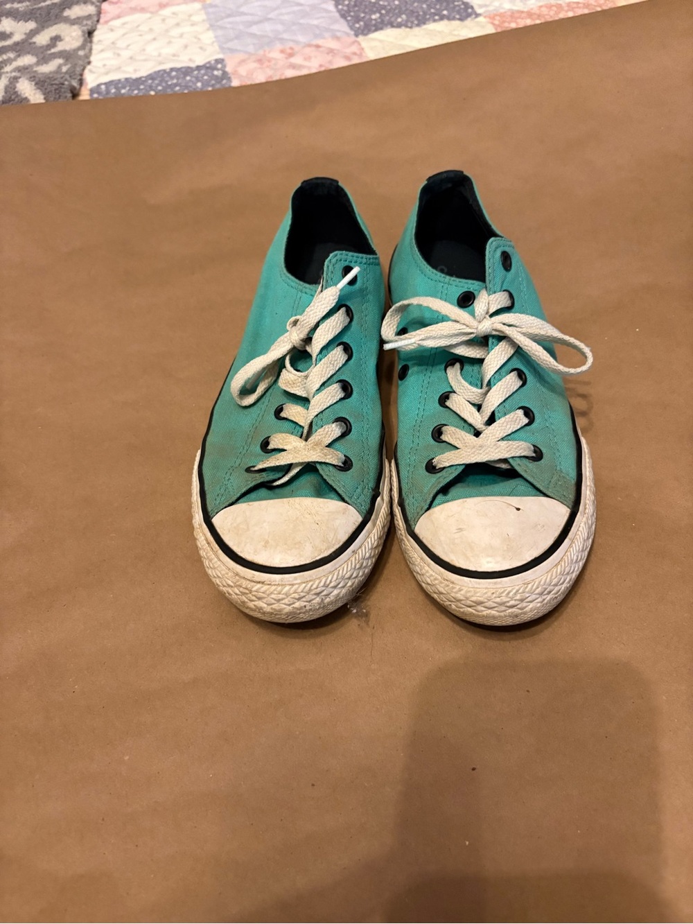 Converse Kids Teal Low-Top Canvas Sneakers
